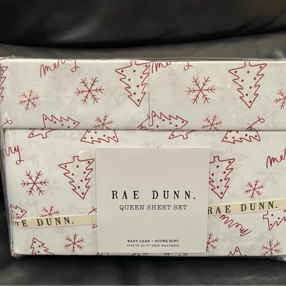 Christmas Rae Dunn Queen Sheet Set - Rae Dunn Christmas Trees Sheets